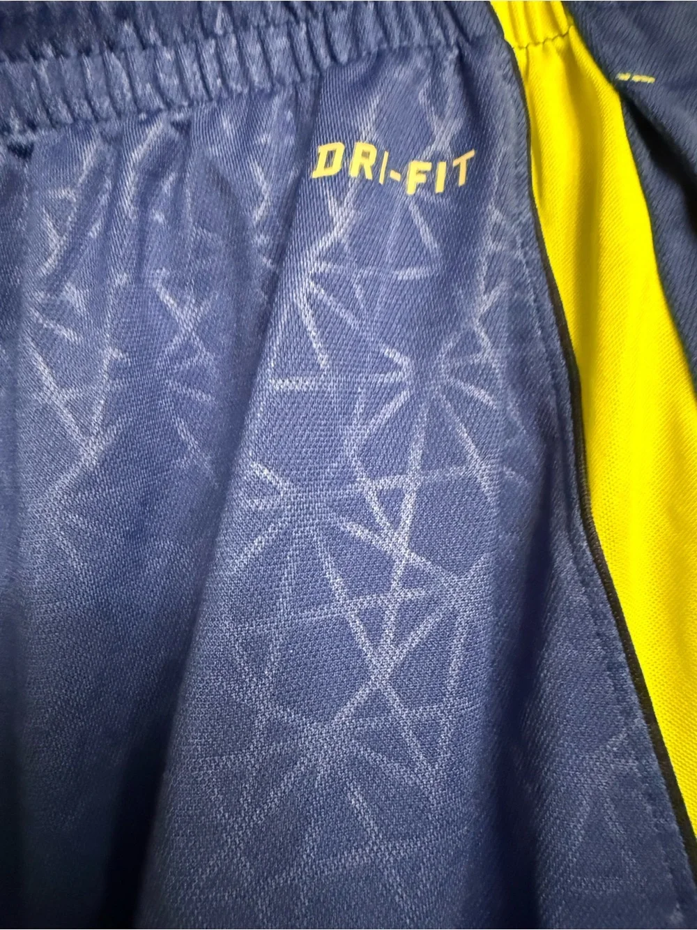 Nike KD 5 Basketball Dri-fit Royal Blue and Bright Yellow Shorts Size L
